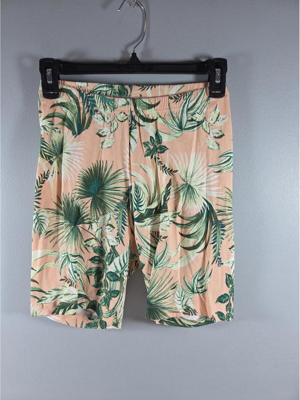 Hawaiian Print Women's Bike Shorts Small NEW Gym Workout Running Activewear